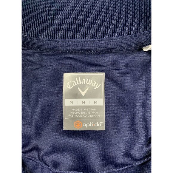 Callaway Shirt Men medium navy Opti Dri Golf Vest Top Pullover half button up - Picture 4 of 13